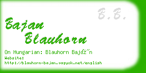 bajan blauhorn business card